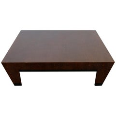 Contemporary Large Square William Spitzer Low Wood Coffee Table, 1980s