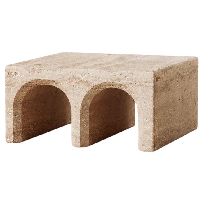 Contemporary Lätt 02 Travertine Marble Coffee Table For Sale