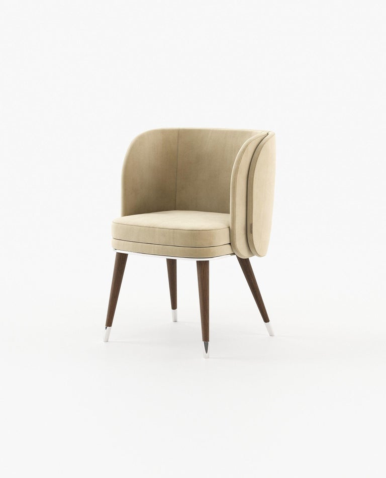 Contemporary Layered Back Dining Chair For Sale at 1stDibs