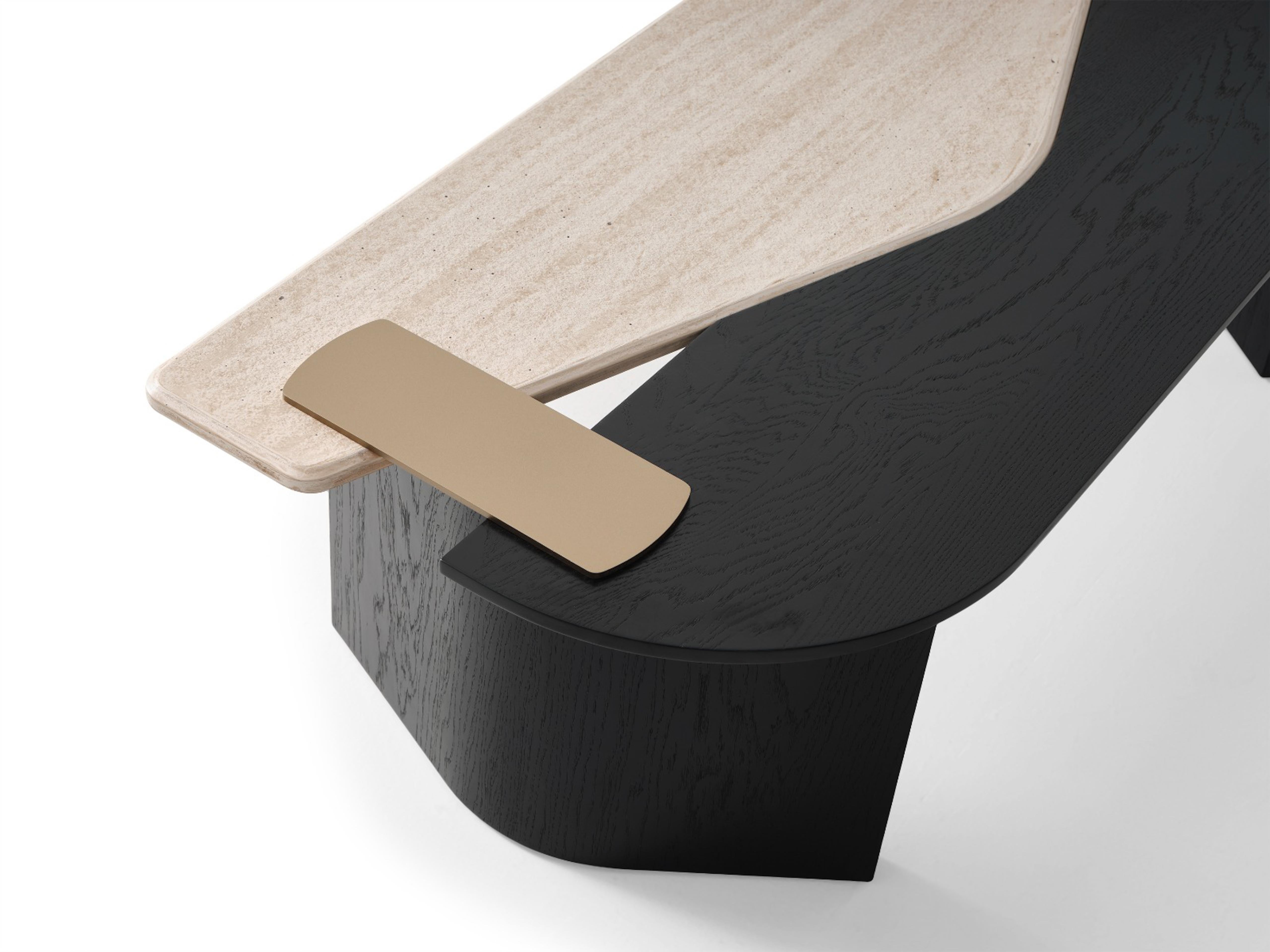 Hand-Carved Contemporary Layered Wood Coffee Table in Sculptural Form – Handmade For Sale