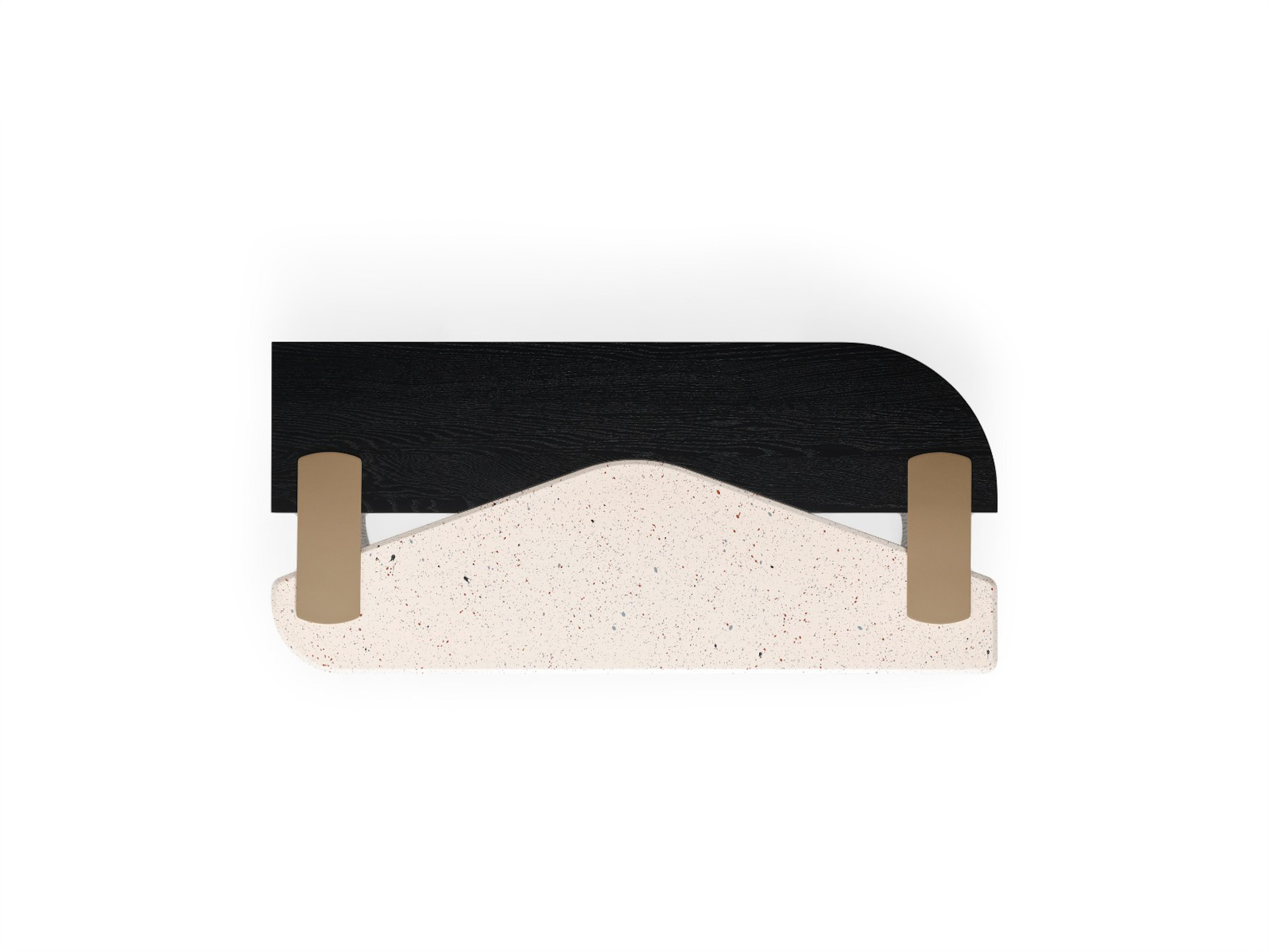 Contemporary Layered Wood Coffee Table in Sculptural Form – Handmade For Sale 1