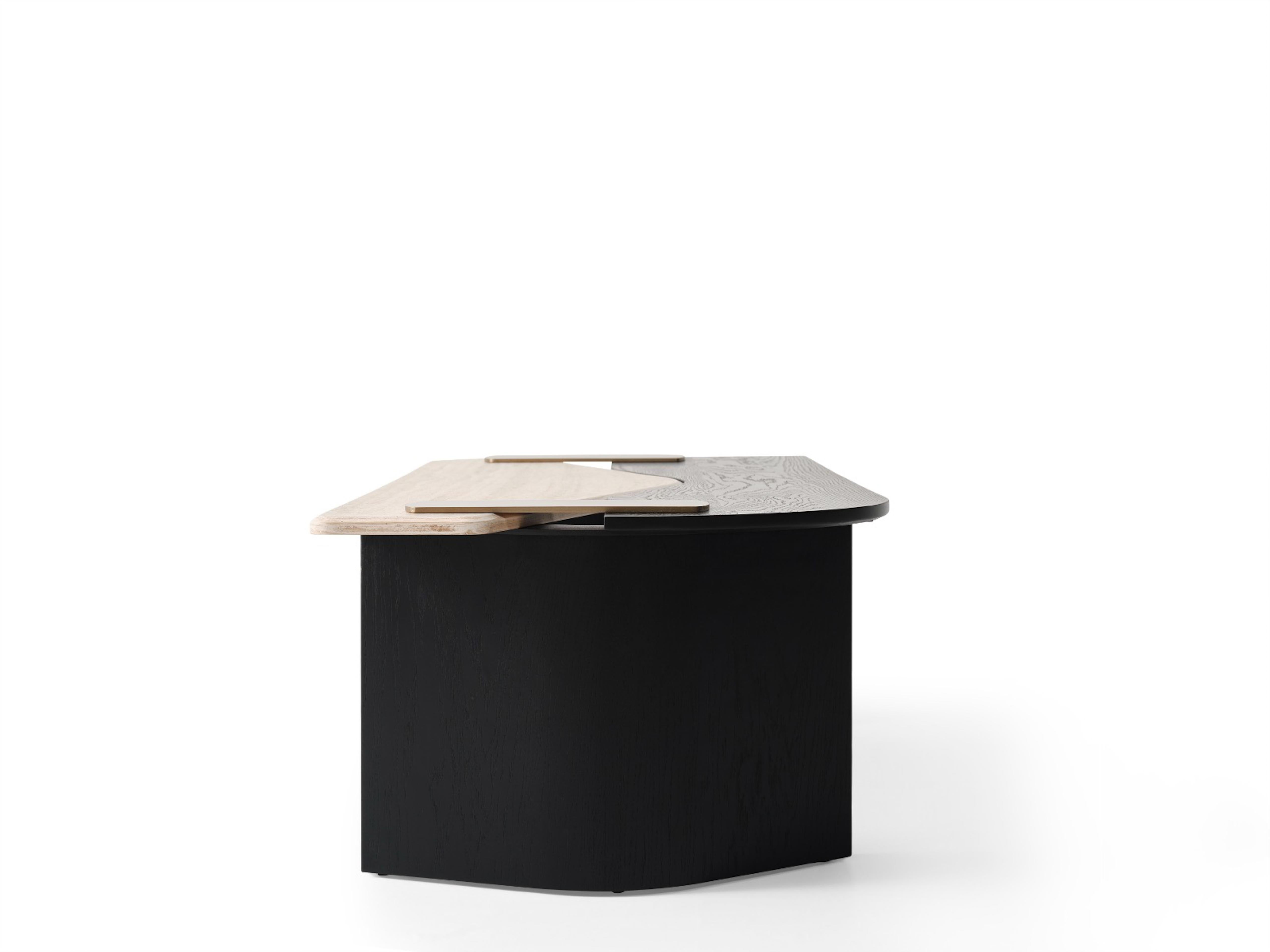 Contemporary Layered Wood Coffee Table in Sculptural Form – Handmade For Sale 4