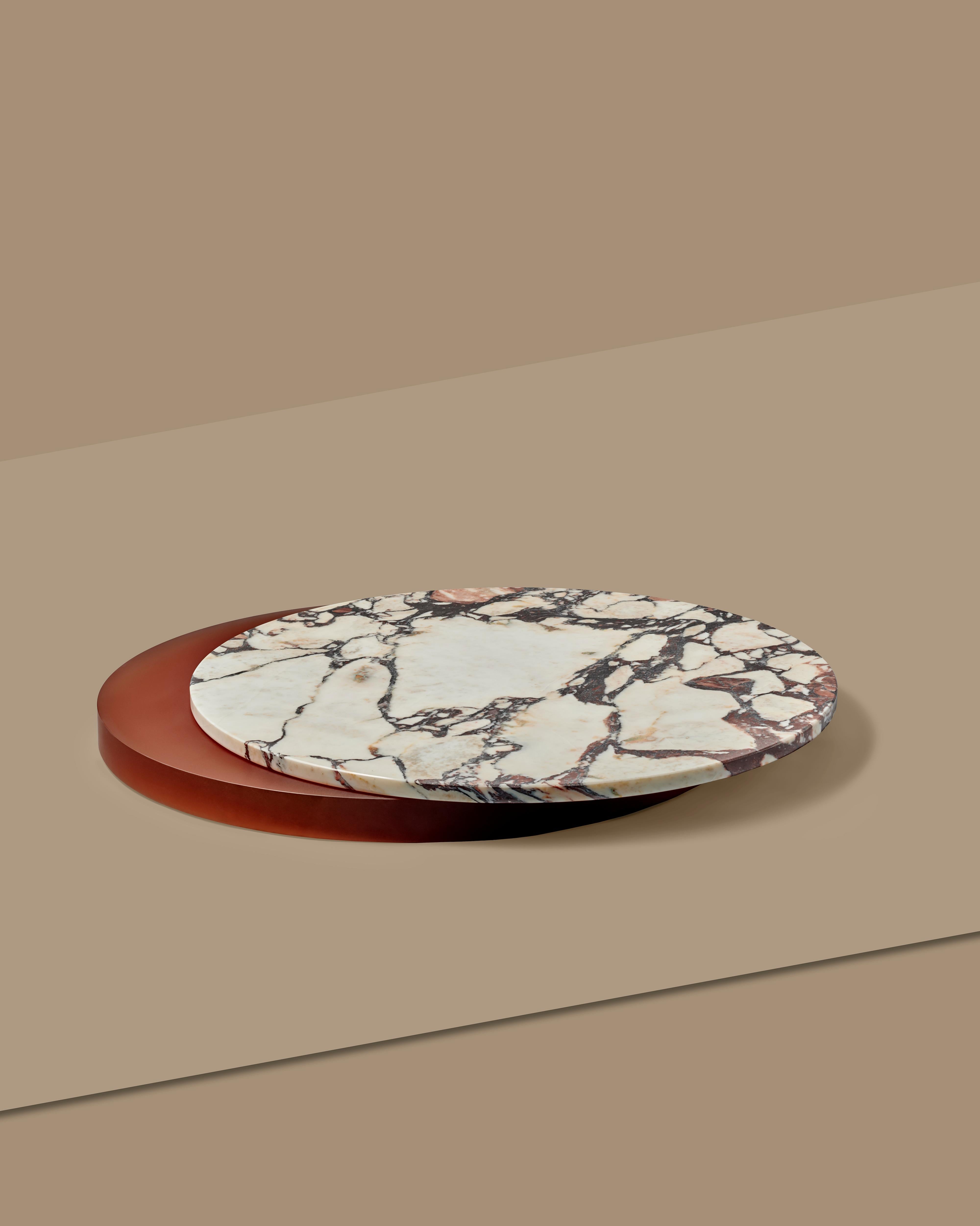 Organic Modern Contemporary Lazy Susan Serving Dish by Sabine Marcelis - Blood Orange For Sale