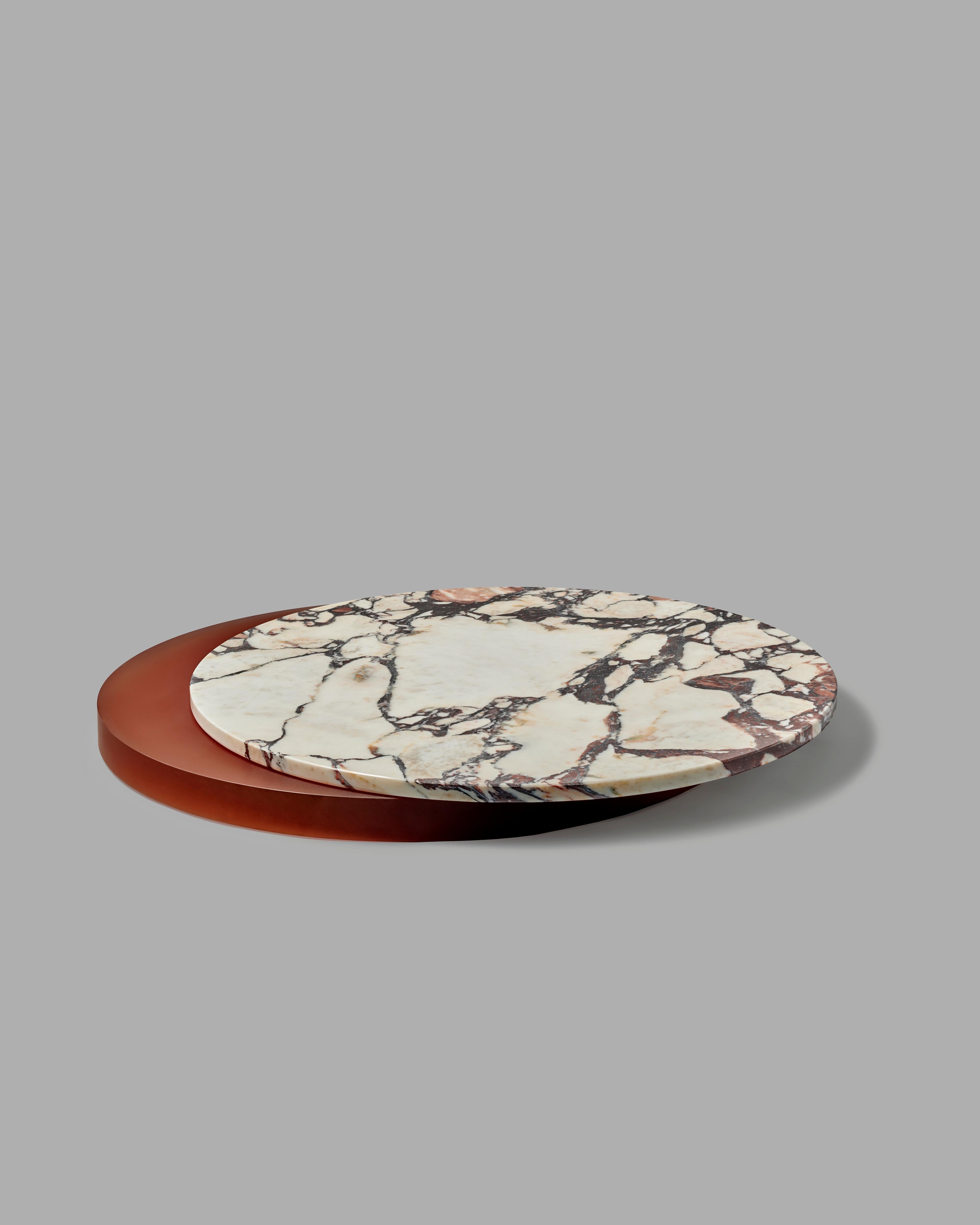 Polished Contemporary Lazy Susan Serving Dish by Sabine Marcelis - Blood Orange For Sale