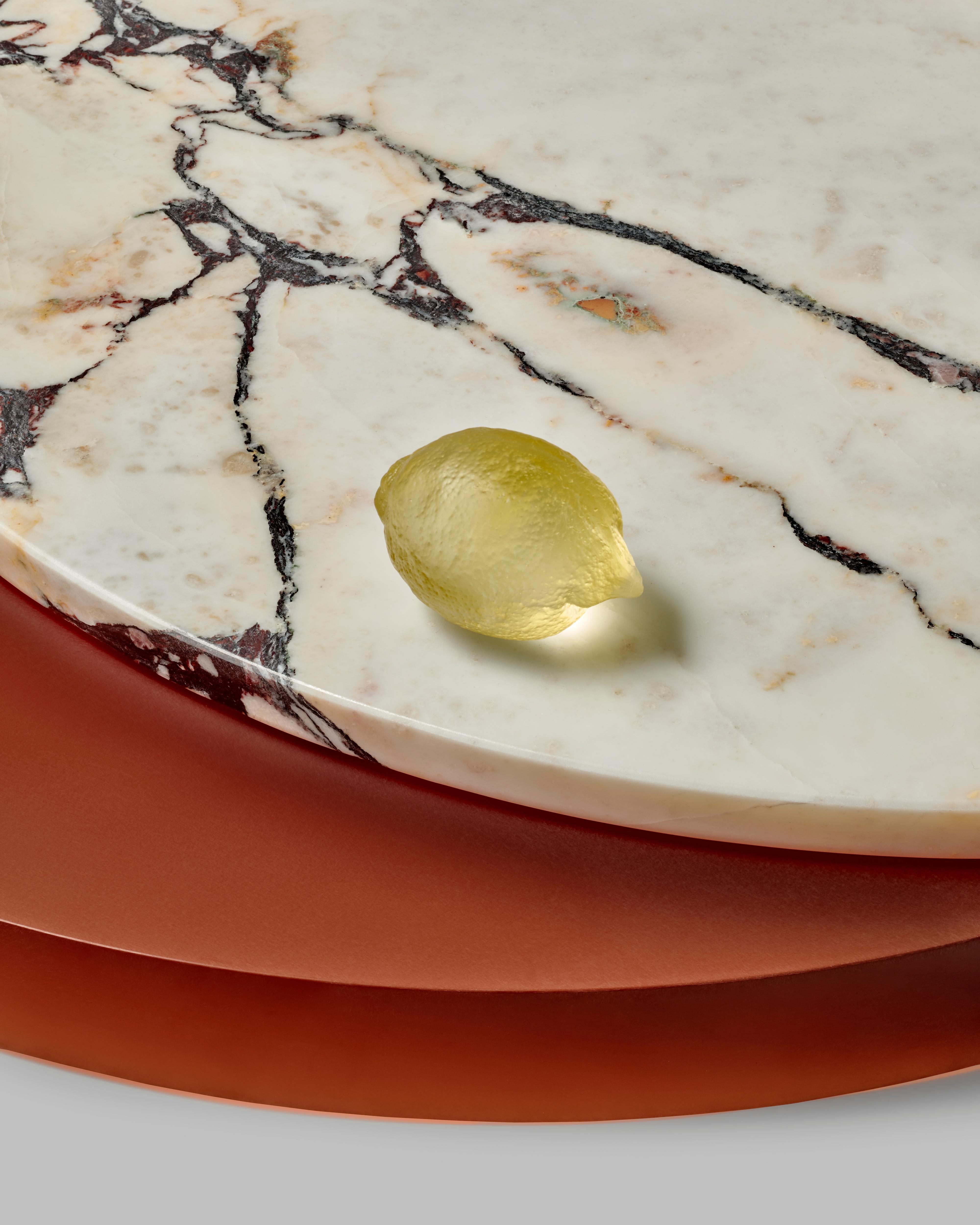 Resin Contemporary Lazy Susan Serving Dish by Sabine Marcelis - Blood Orange For Sale