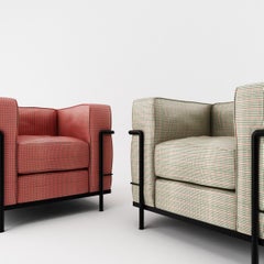 Contemporary LC2 Armchair Celebrating 100 Years Bauhaus and Le Corbusier