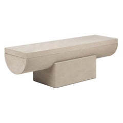 Contemporary Leather Bench, Aurelia by Stephane Parmentier for Giobagnara