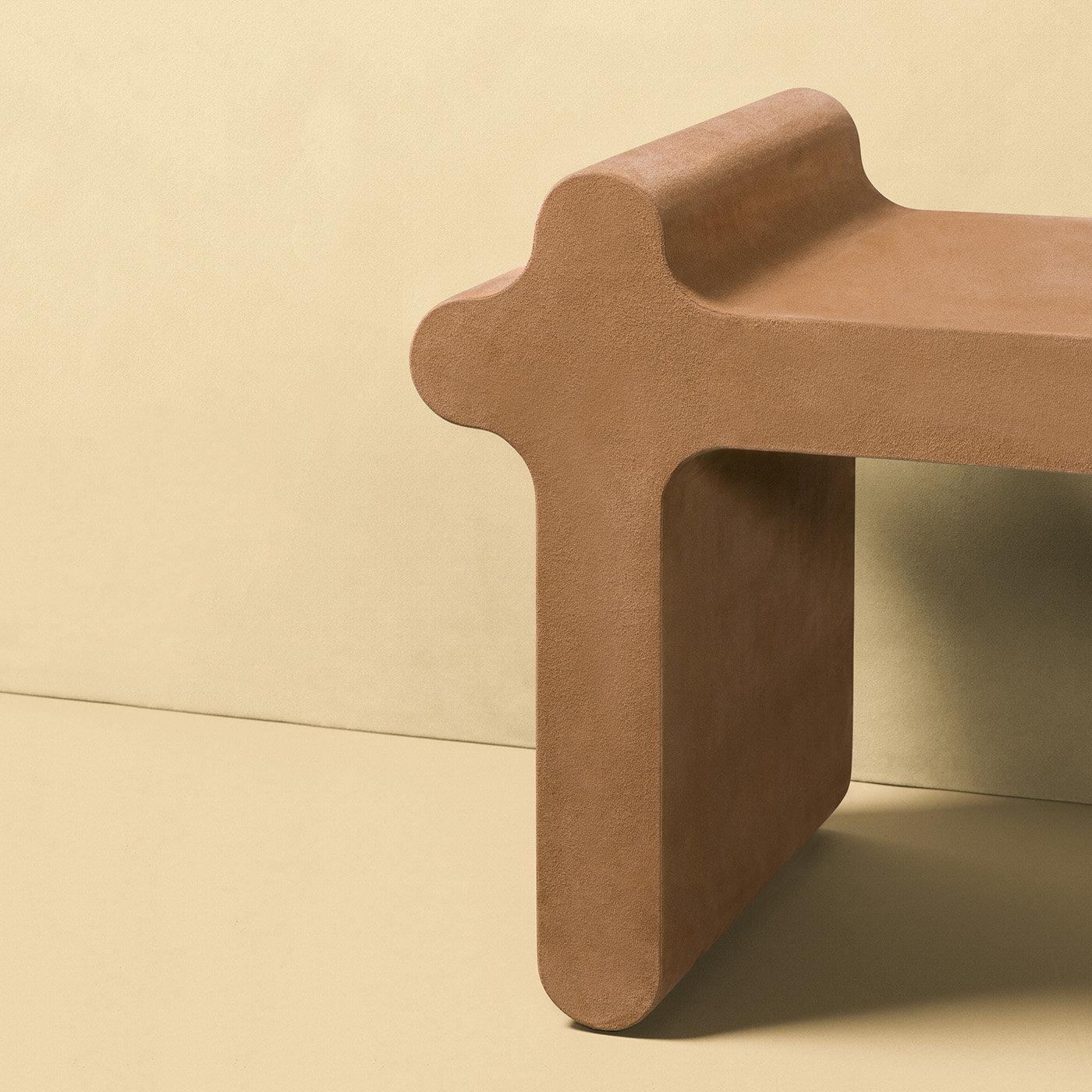 Modern Contemporary Leather Bench, Ossicle N.1 by Francesco Balzano for Giobagnara For Sale