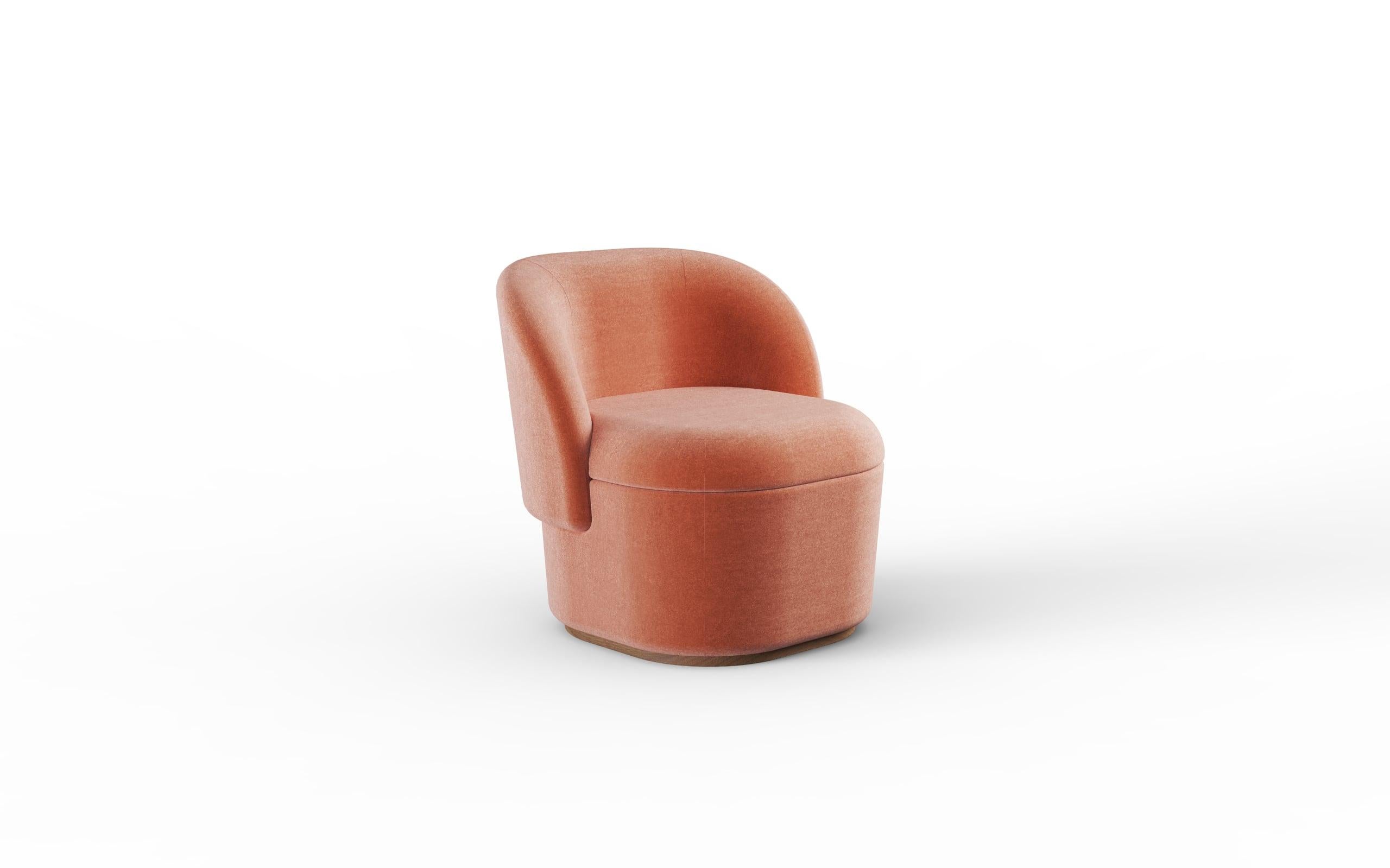 Modern Contemporary Leather Bisou Armchair