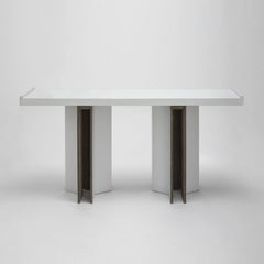 Consola contemporánea de cuero, Bivio de Stephane Parmentier para Giobagnara