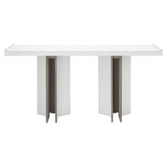Console contemporaine en cuir, Bivio de Stephane Parmentier pour Giobagnara
