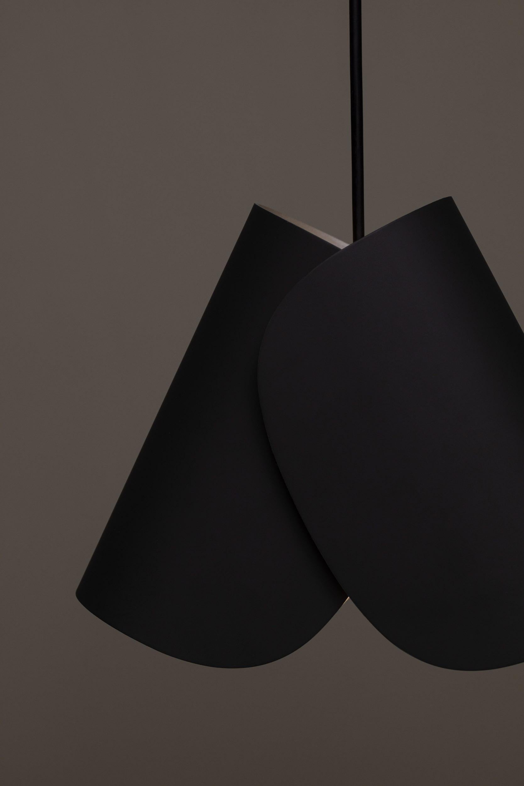 Contemporary Leather Pendant Lamp 'Flip' by Sebastian Herkner x AGO, Brown  For Sale 5