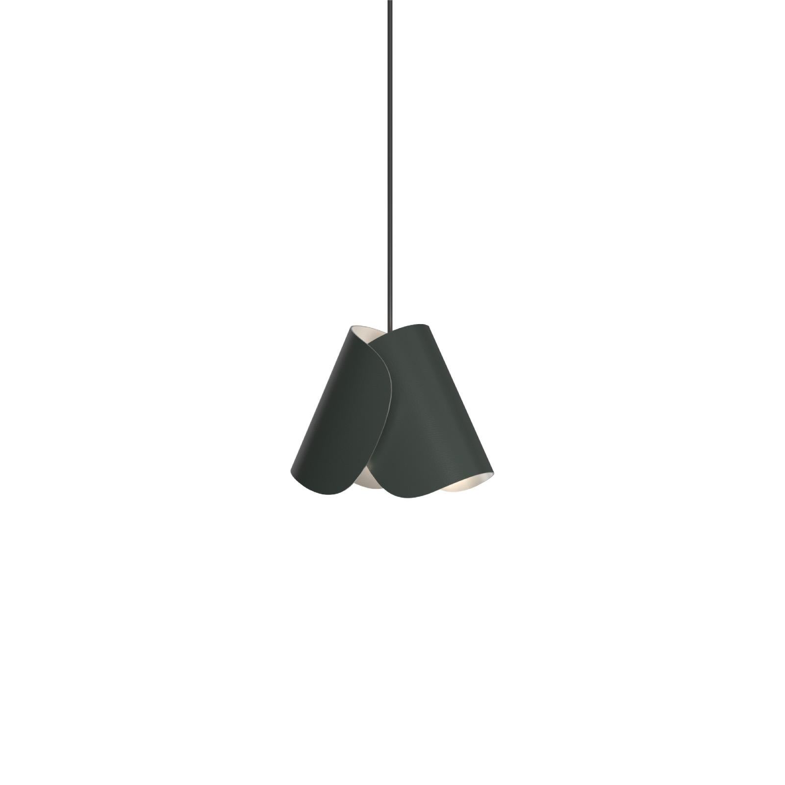 Contemporary Leather Pendant Lamp 'Flip' by Sebastian Herkner x AGO, Brown  For Sale 2