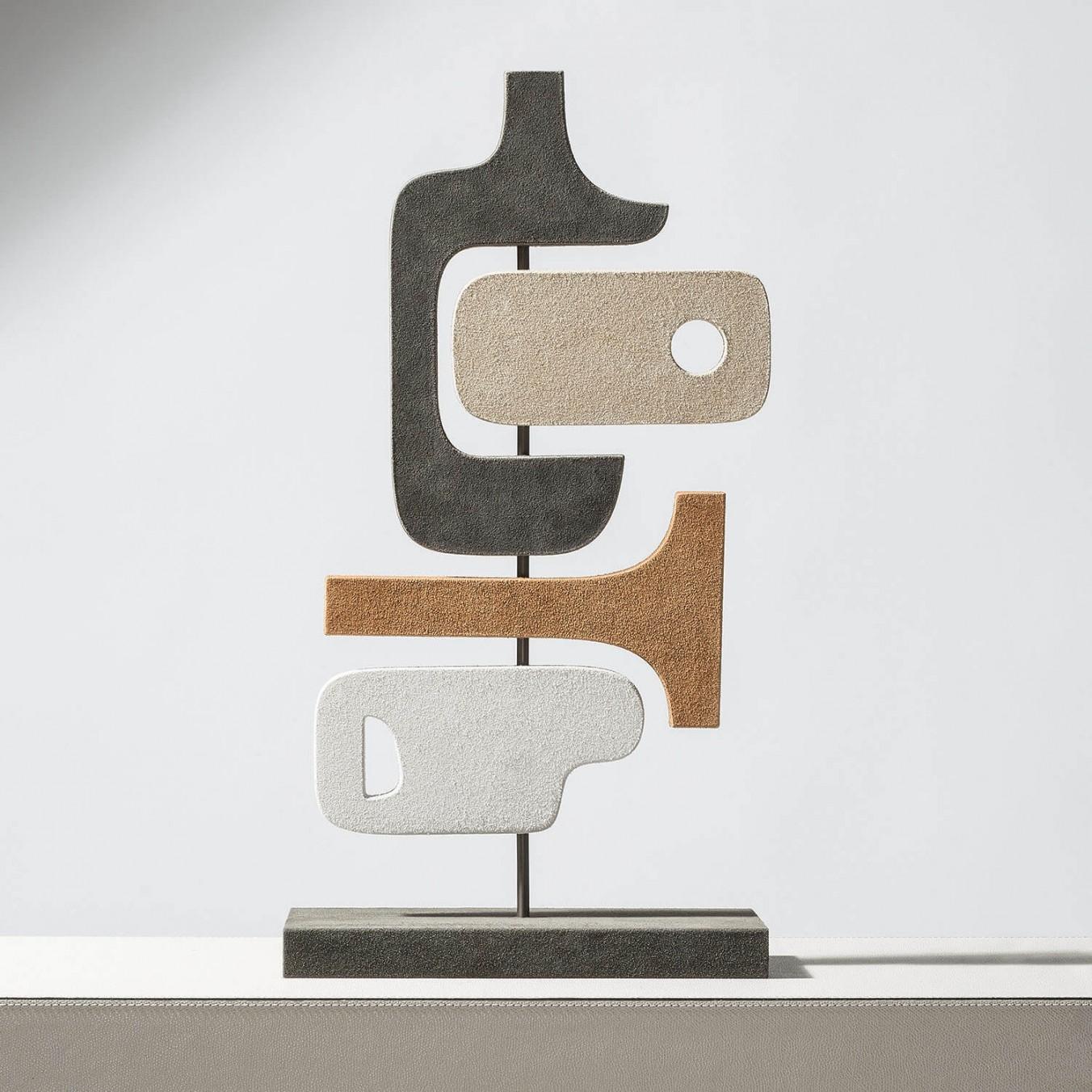 Contemporary Suede leather sculpture - Tabou 4 by Stephane Parmentier for Giobagnara.

A mix of space-age design and tribal art, these contemporary totems are great decorative pieces able to create a connection between abstraction and