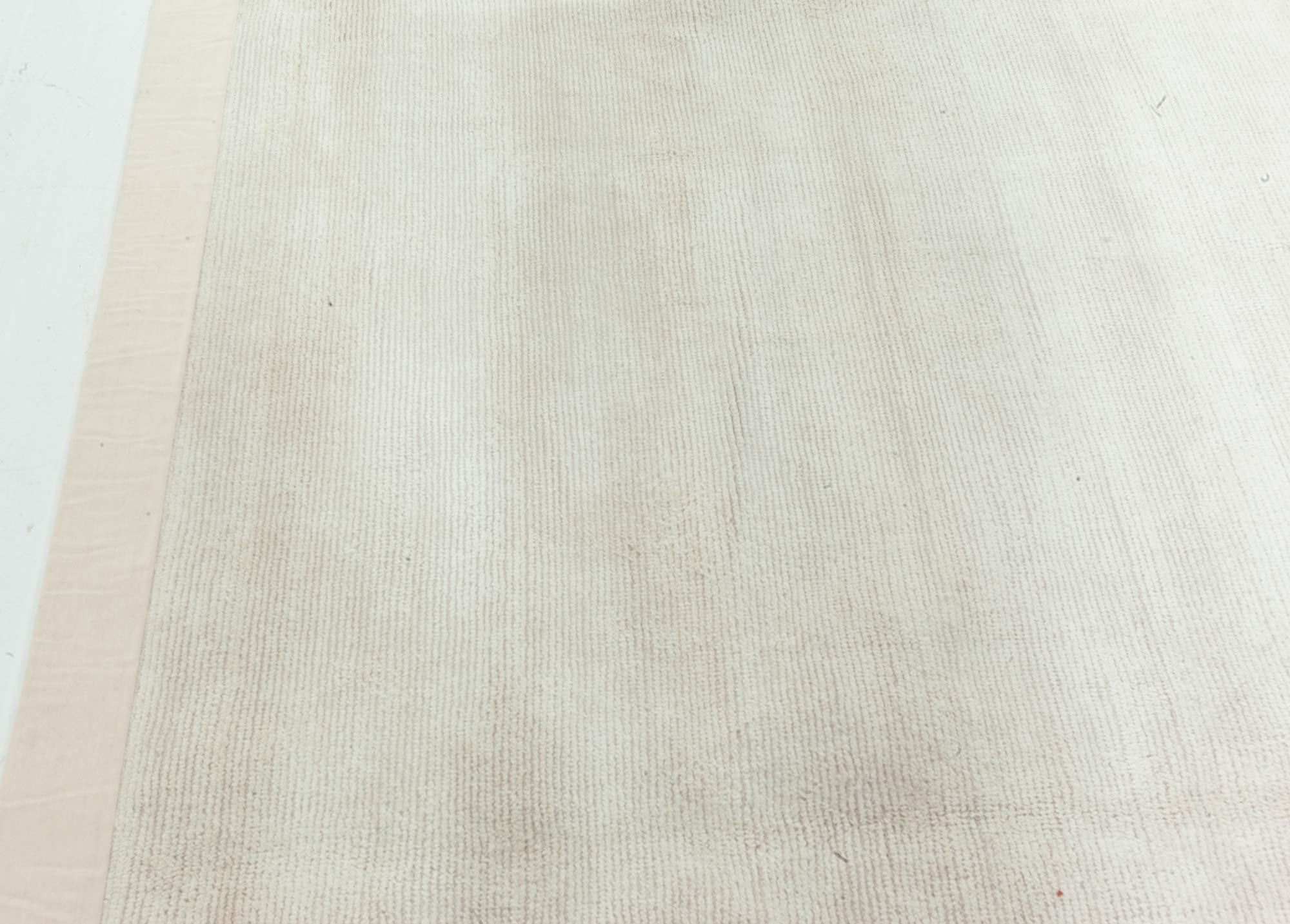 Modern Contemporary Leather Silk Wool Hand Knotted Rug by Doris Leslie Blau For Sale