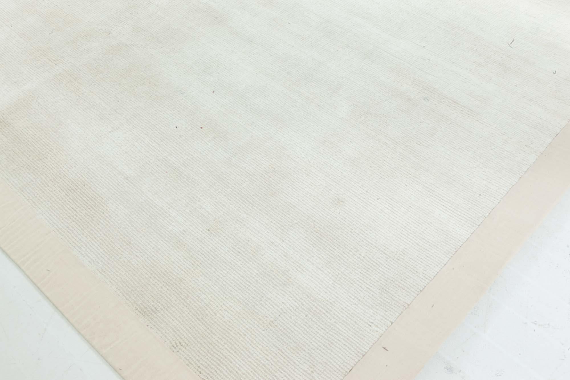 Hand-Knotted Contemporary Leather Silk Wool Hand Knotted Rug by Doris Leslie Blau For Sale
