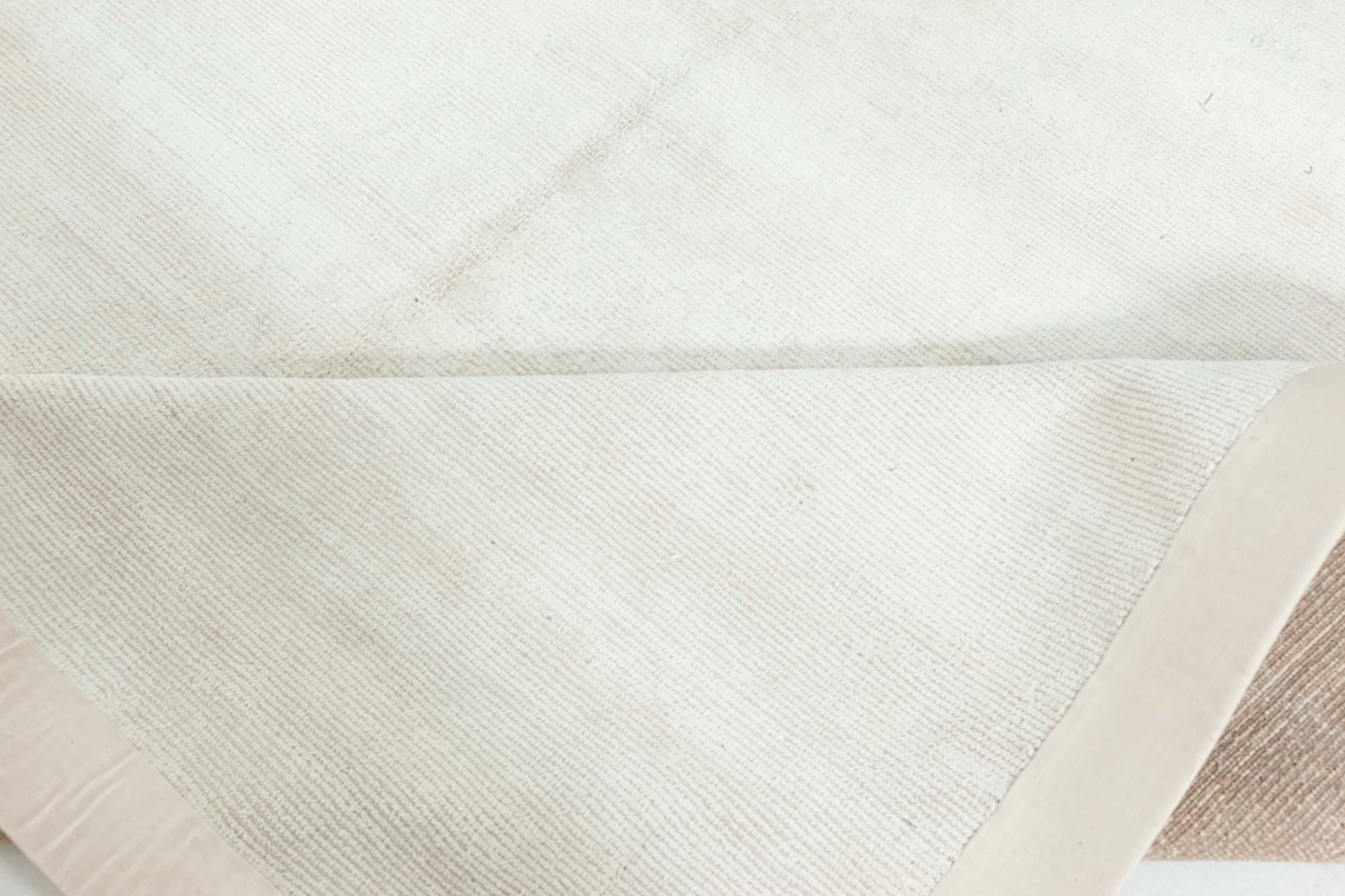 Contemporary Leather Silk Wool Hand Knotted Rug by Doris Leslie Blau In New Condition For Sale In New York, NY