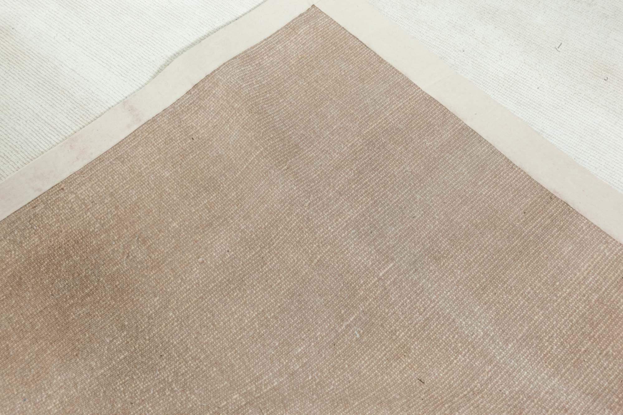 Contemporary Leather Silk Wool Hand Knotted Rug by Doris Leslie Blau For Sale 2