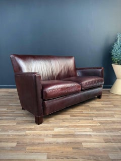 Canapé en cuir Contemporary de Crate & Barrel