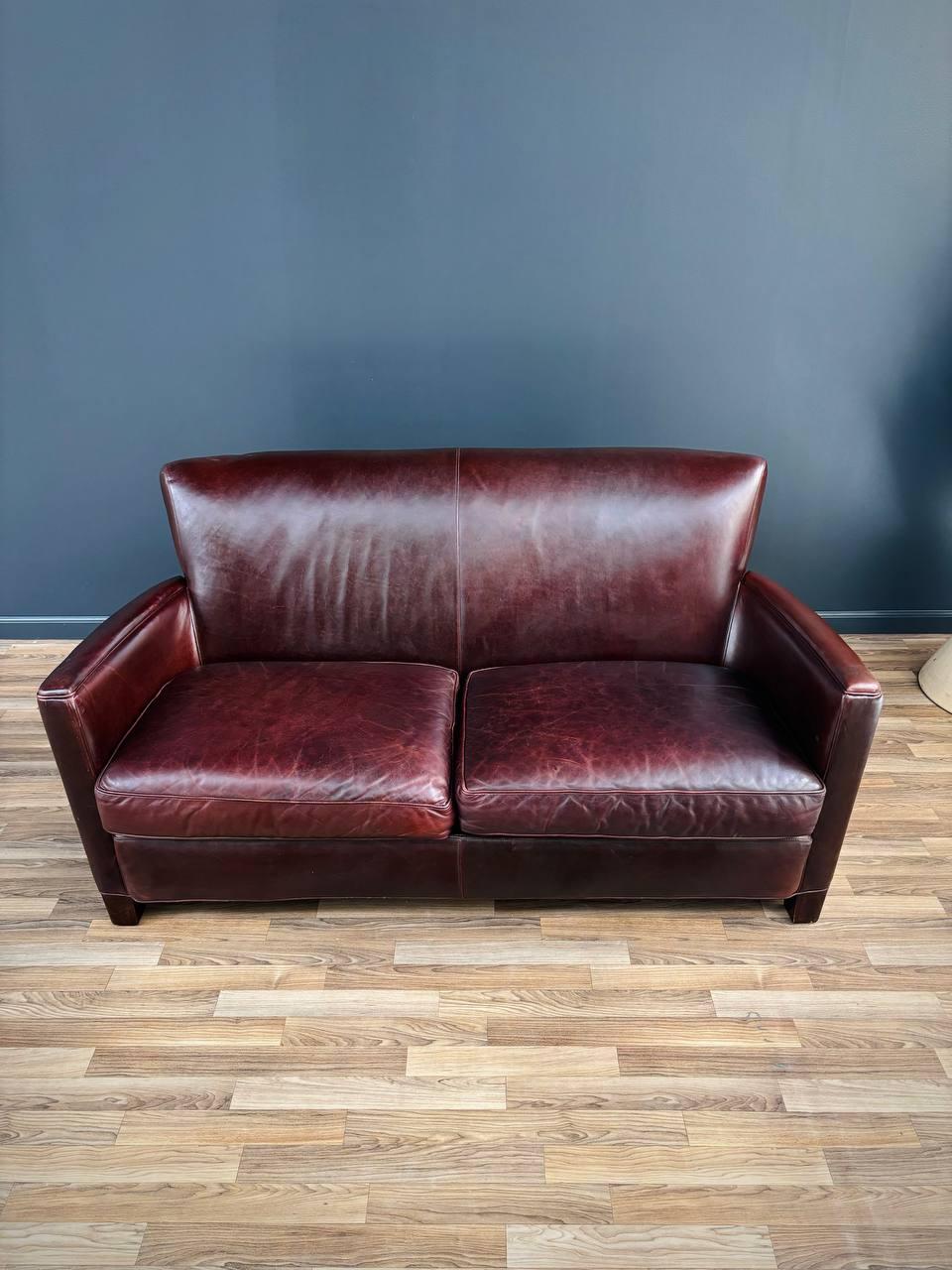 American Contemporary Leather Sofa by Crate & Barrel