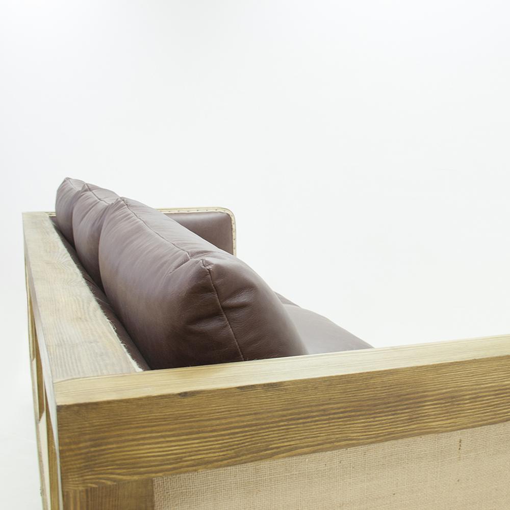 Contemporary Leather Sofa in Deconstructed Design In New Condition For Sale In New York, NY