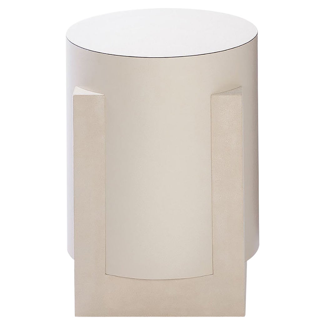 Contemporary Leather Stool, Palazzo by Stephane Parmentier for Giobagnara