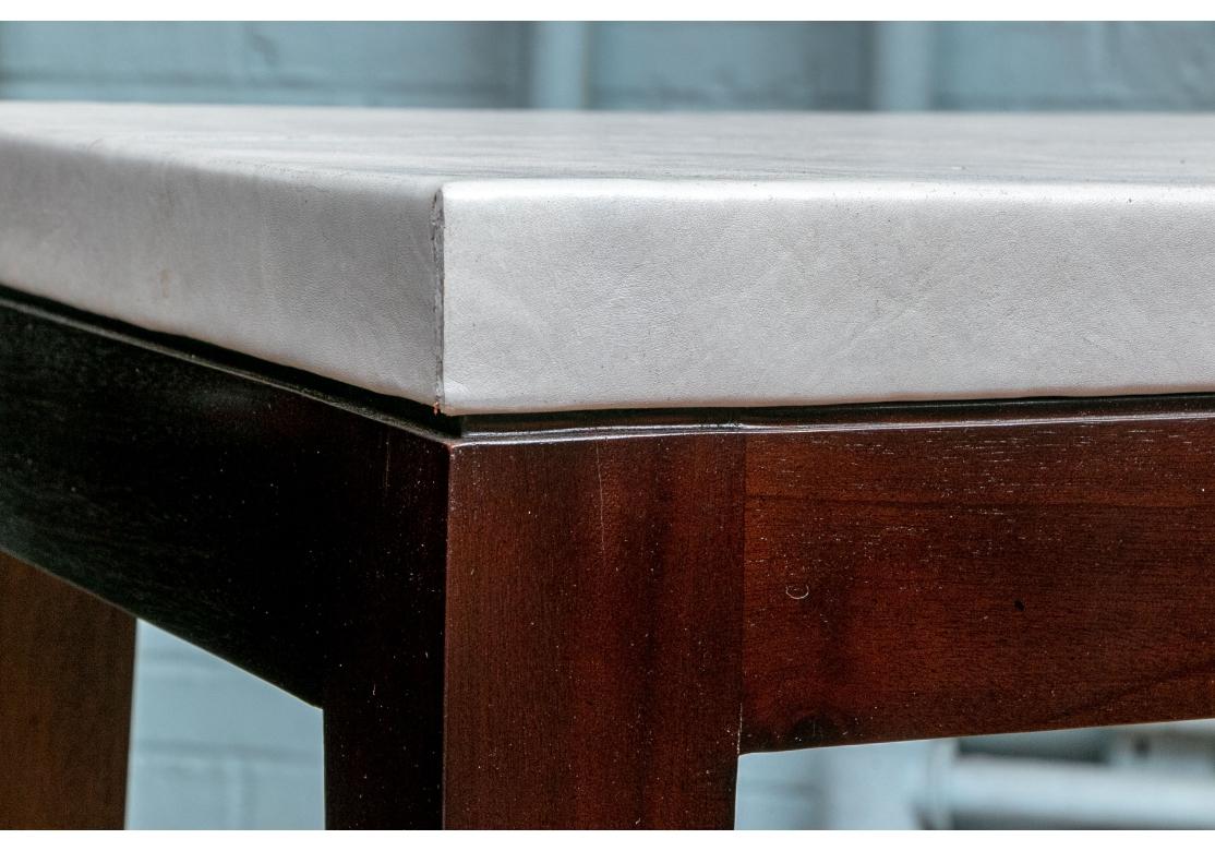 American Contemporary Leather Top Console Table By David Ross For Sale