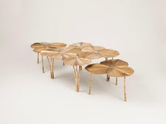 Contemporary Leaves Bronze Set of Coffee Tables by Clotilde Ancarani, Belgium