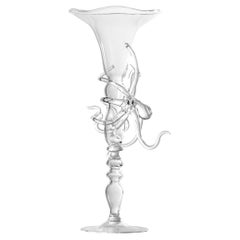 Gobelet à pieuvre contemporain Leggerezza Octopus Sculptural en verre soufflé à la bouche #06