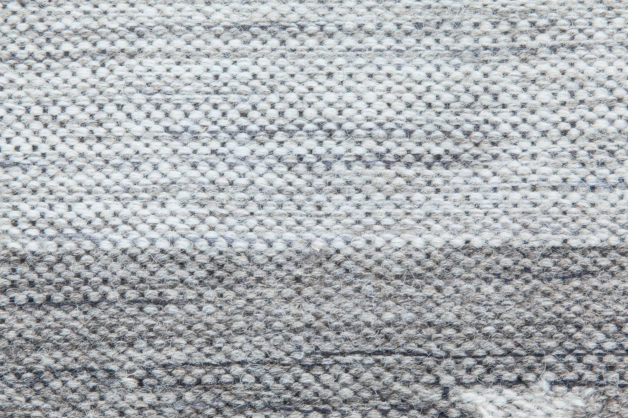 Modern Contemporary Light and Dark Gray Flat-Weave Wool Rug by Doris Leslie Blau For Sale