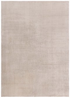 Contemporary Light Beige Silk Carpet "whispering Dunes" by Doris Leslie Blau