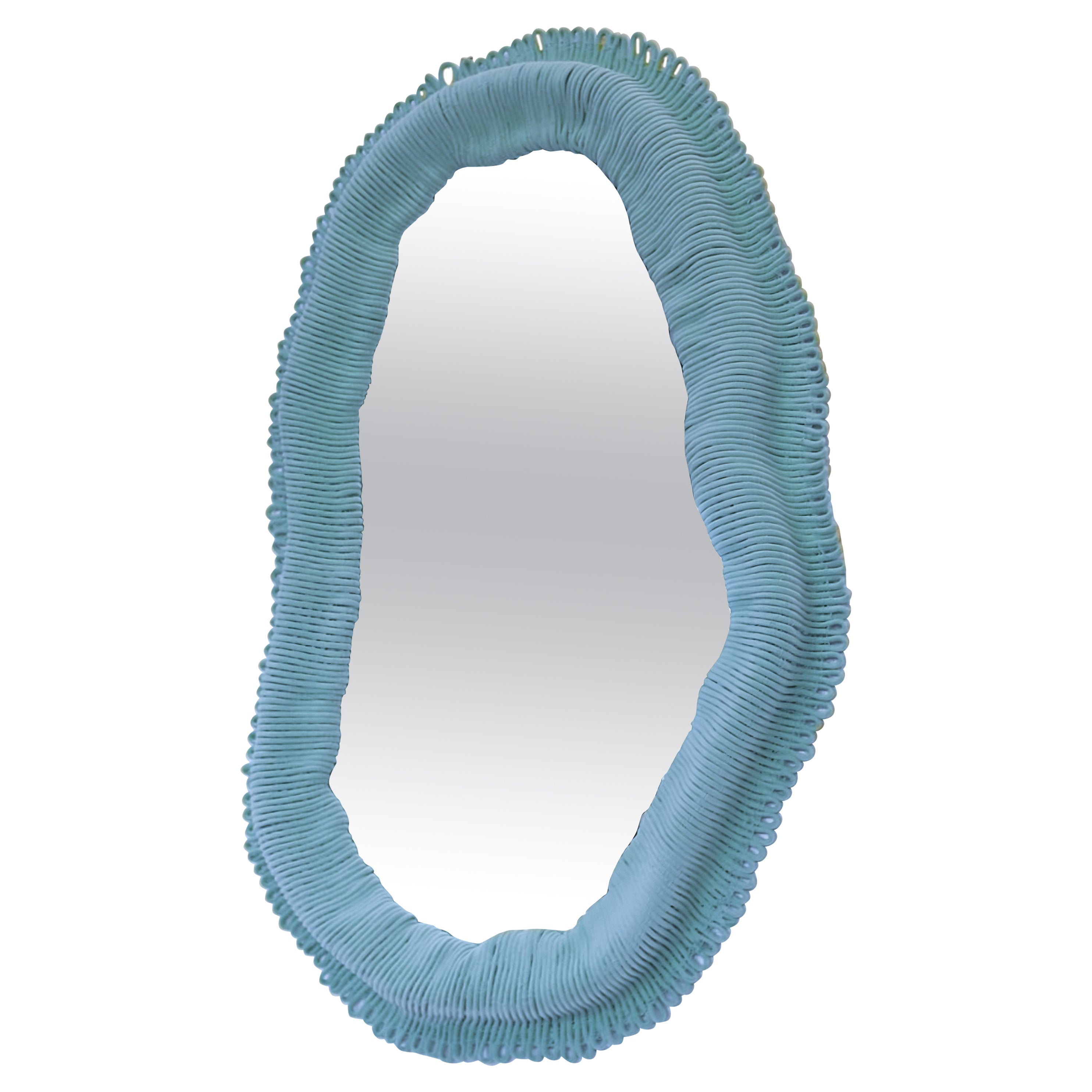 Miroir contemporain bleu ciel (personnalisable) Cynarina by Sarah Roseman