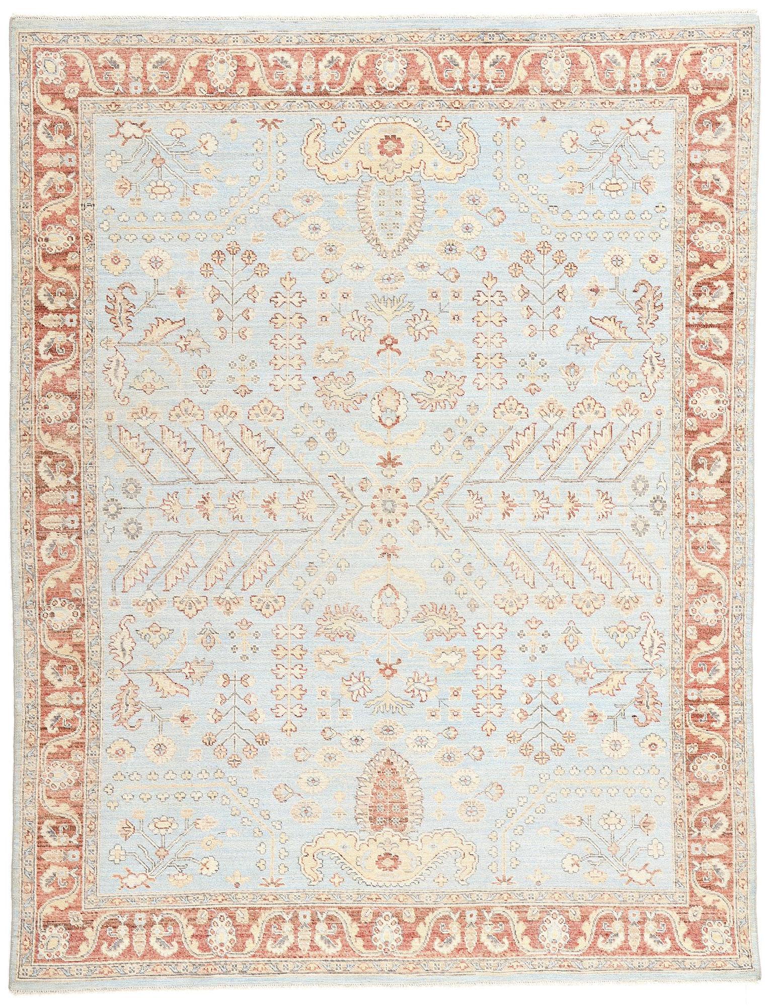 Contemporary Light Blue Sultanabad Rug with Tree of Life Design For Sale
