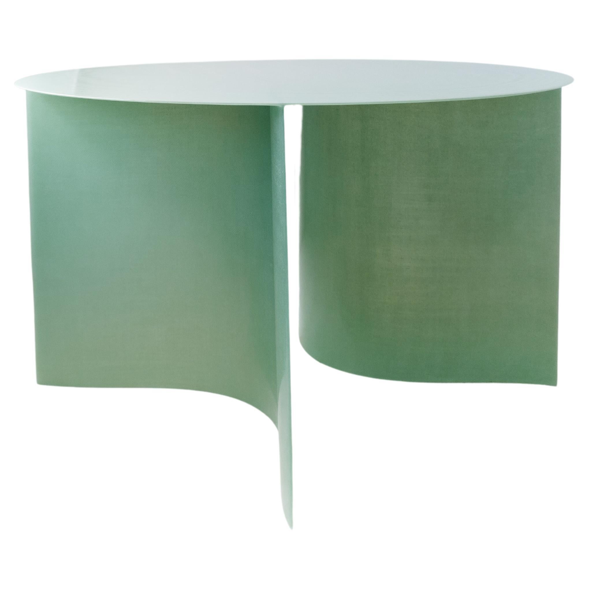 Contemporary Light Green Fiberglass, New Wave Dining Table 125 D, by Lukas Cober