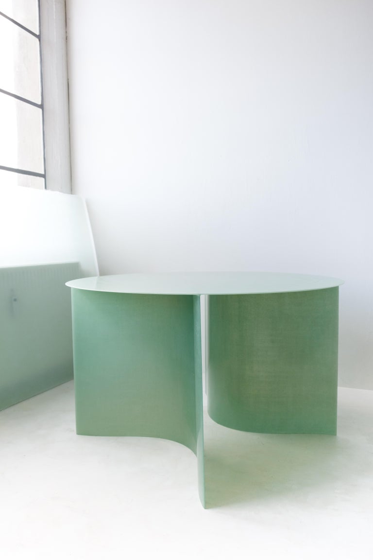 Contemporary Light Green Fiberglass, New Wave Dining Table 150 D, by Lukas Cober For Sale at 1stDibs