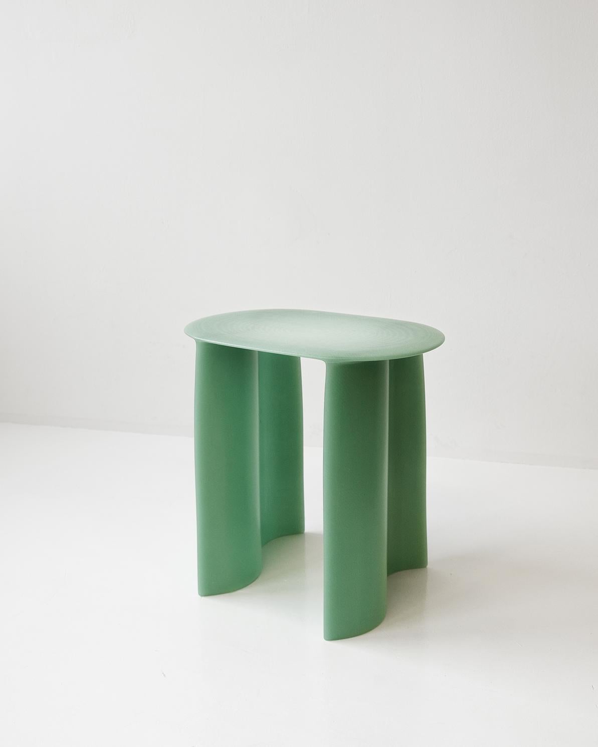 Dutch Contemporary light green Fiberglass, New Wave Side Table, by Lukas Cober