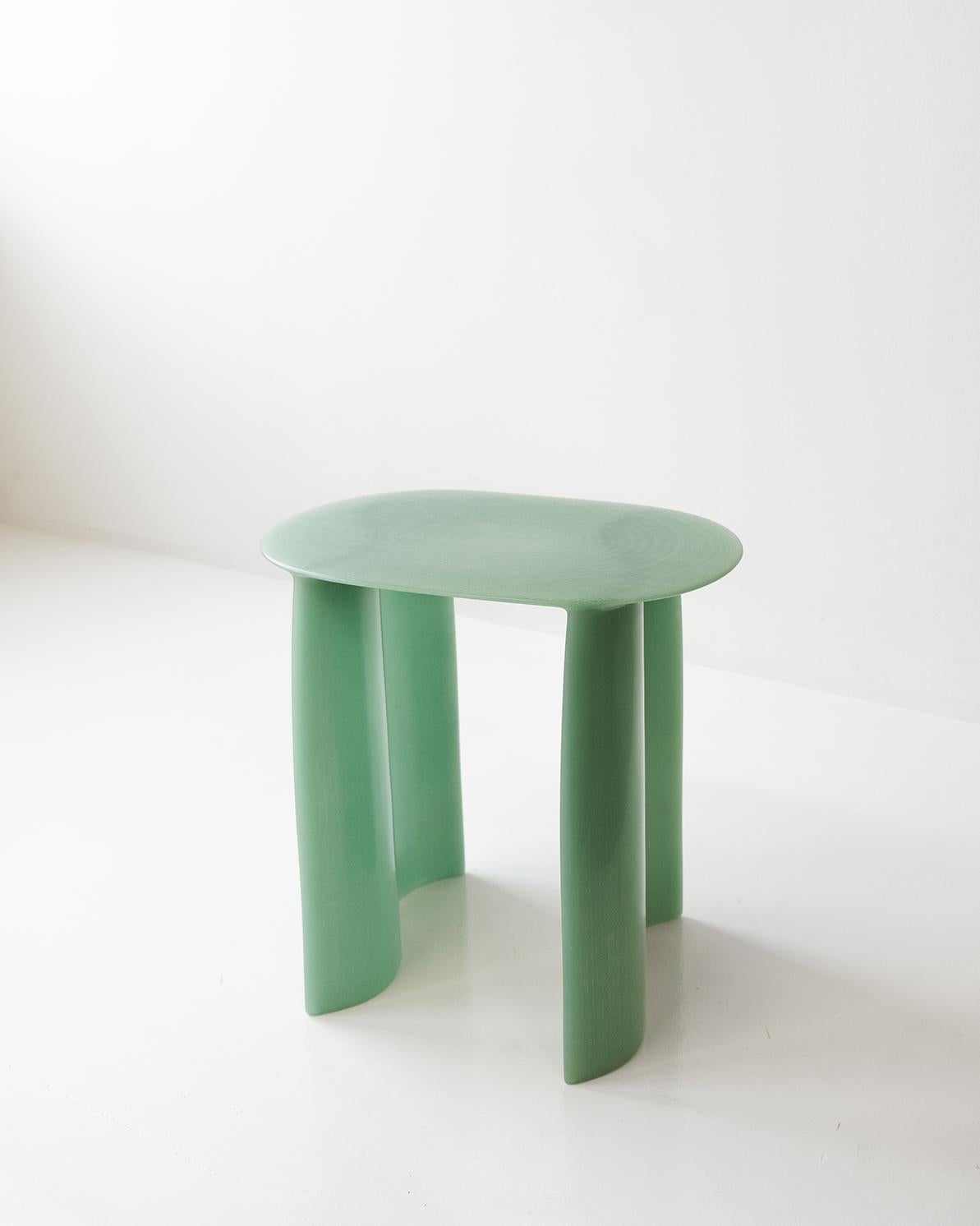 Contemporary light green Fiberglass, New Wave Side Table, by Lukas Cober 1