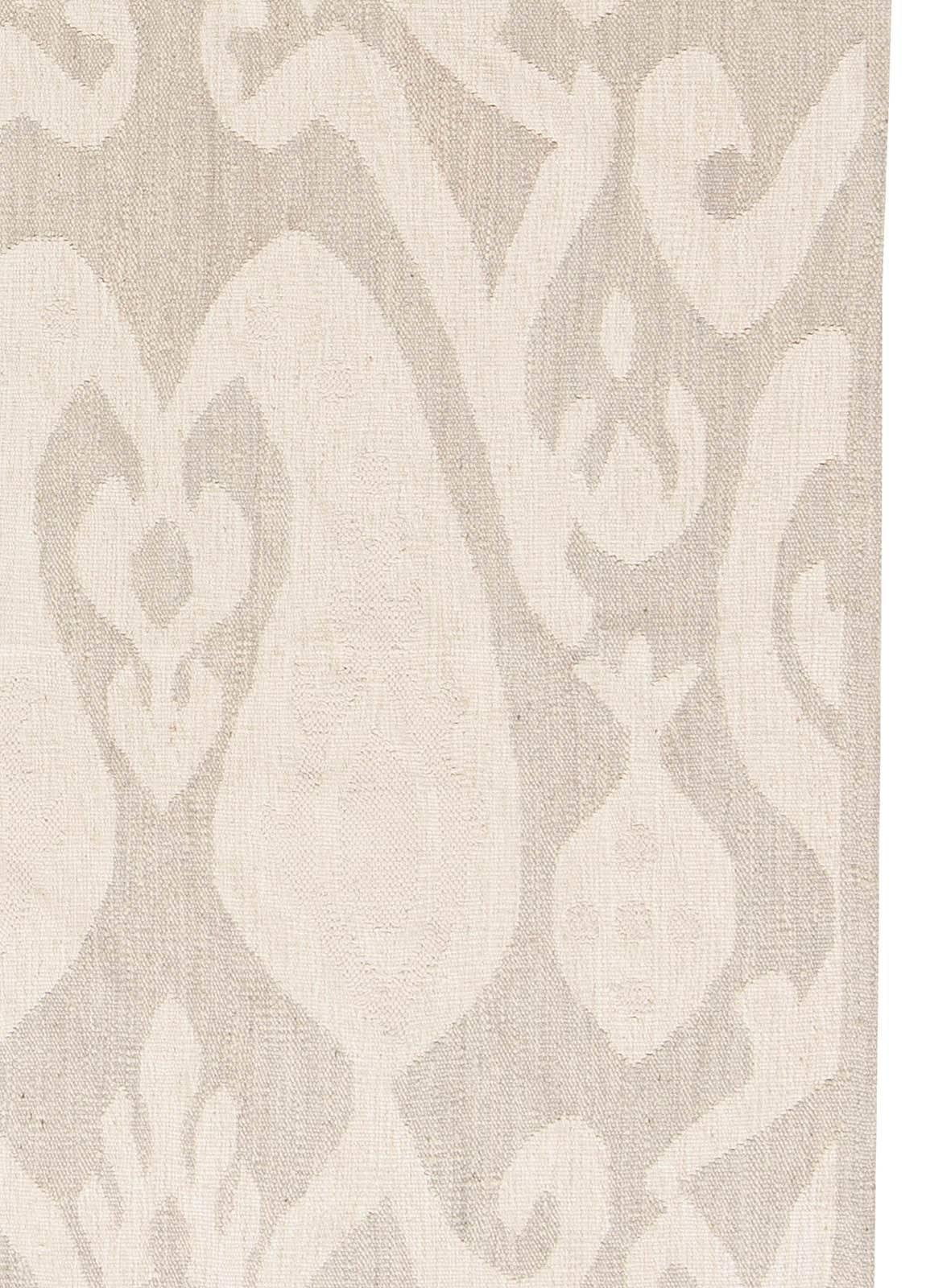Contemporary Light Grey Handmade Wool Kilim Rug by Doris Leslie Blau For Sale 1