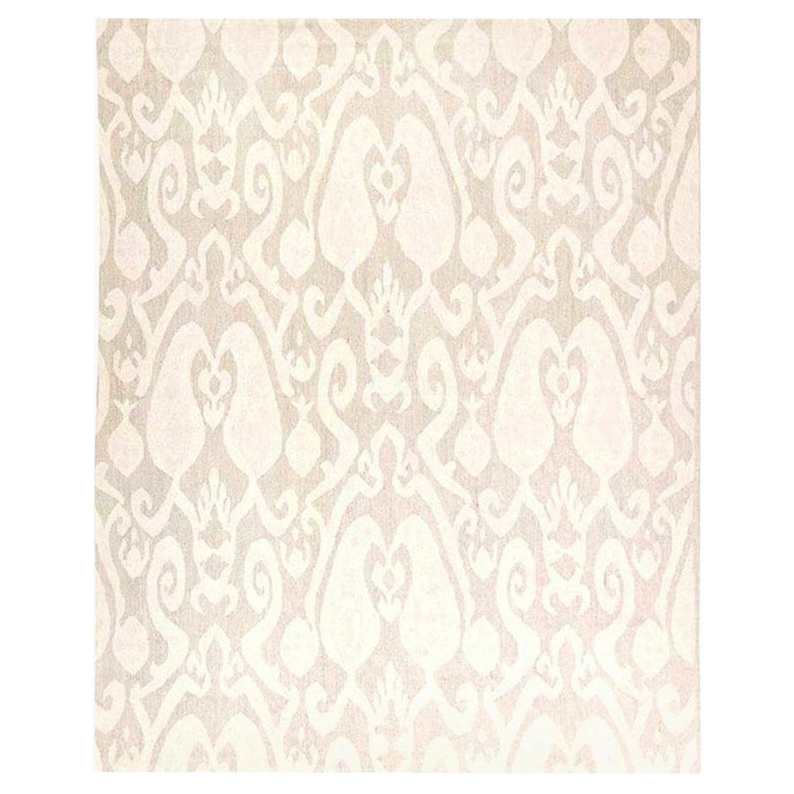 Contemporary Light Grey Handmade Wool Kilim Rug by Doris Leslie Blau For Sale