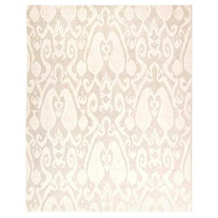 Contemporary Light Grey Handmade Wool Kilim Rug by Doris Leslie Blau