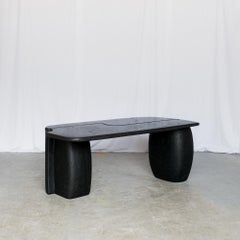 Contemporary Ligna black desk by Armand & Francine