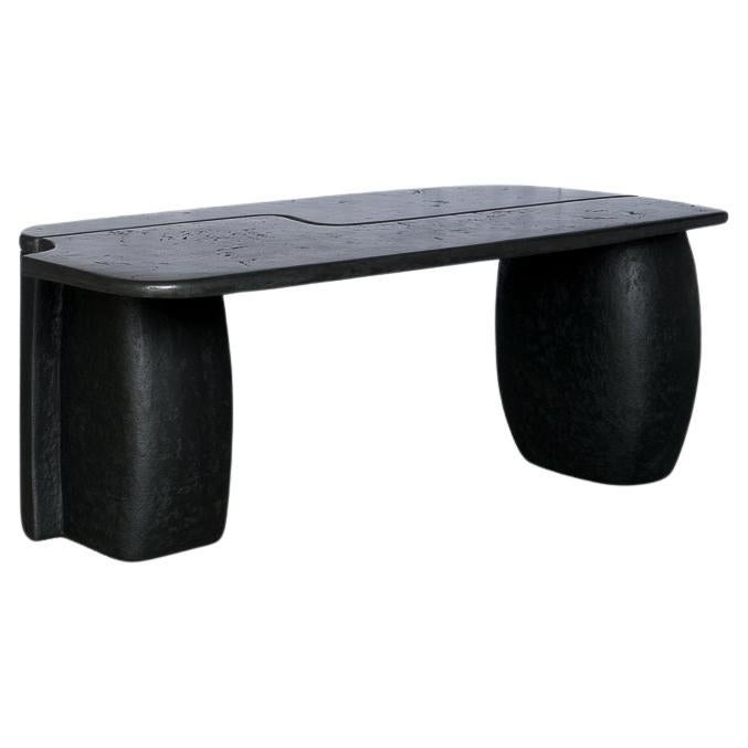 Contemporary Ligna black desk by Armand & Francine For Sale