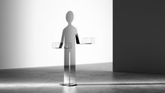 Contemporary Limited Edition 180cm Mirror Two Green Guys by Taras Yoom