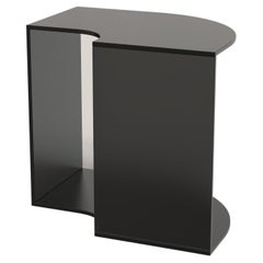 Contemporary Limited Edition Black Glass Table, Quarter V1 by Edizione Limitata