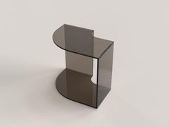 Contemporary Limited Edition Bronze Glass Table, Quarter V1 by Edizione Limitata