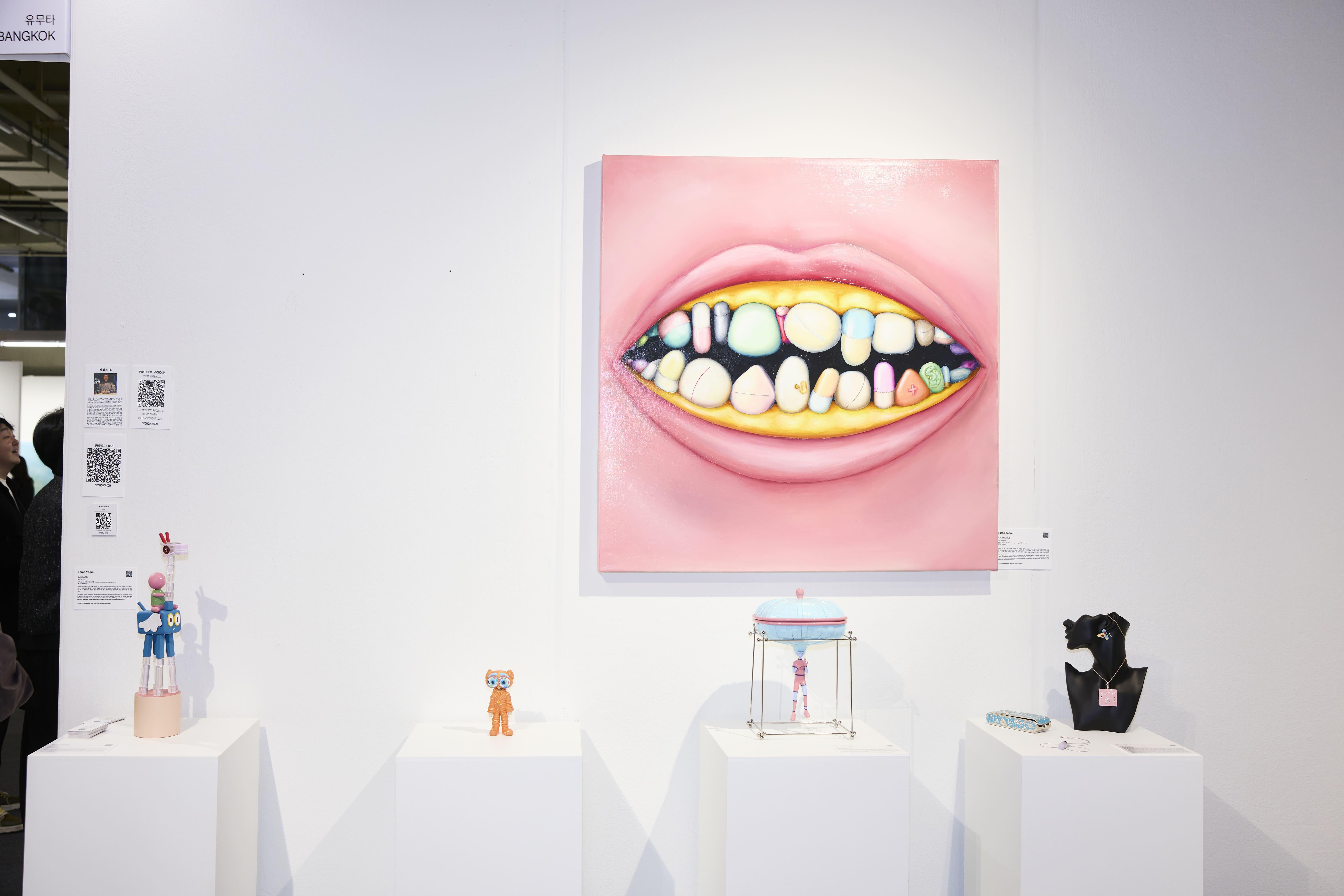 Toile Peinture à l'huile contemporaine en couleurs vives à édition limitée Toothotics par Taras Yoom en vente