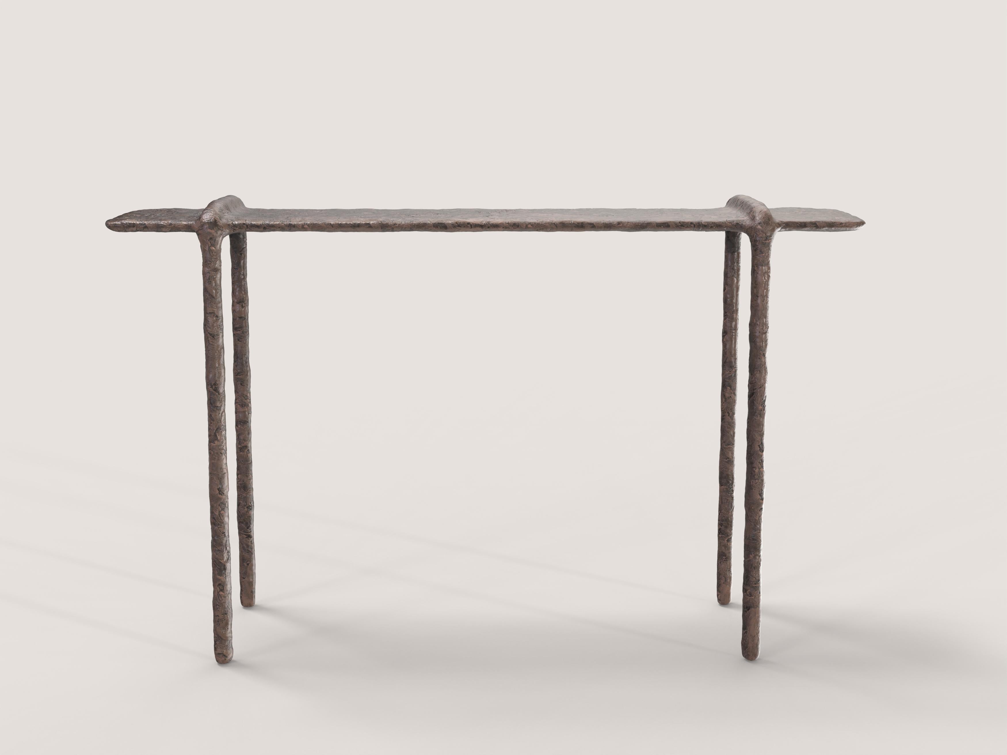 Italian Contemporary Limited Edition Bronze Console, Ala V3 by Edizione Limitata For Sale