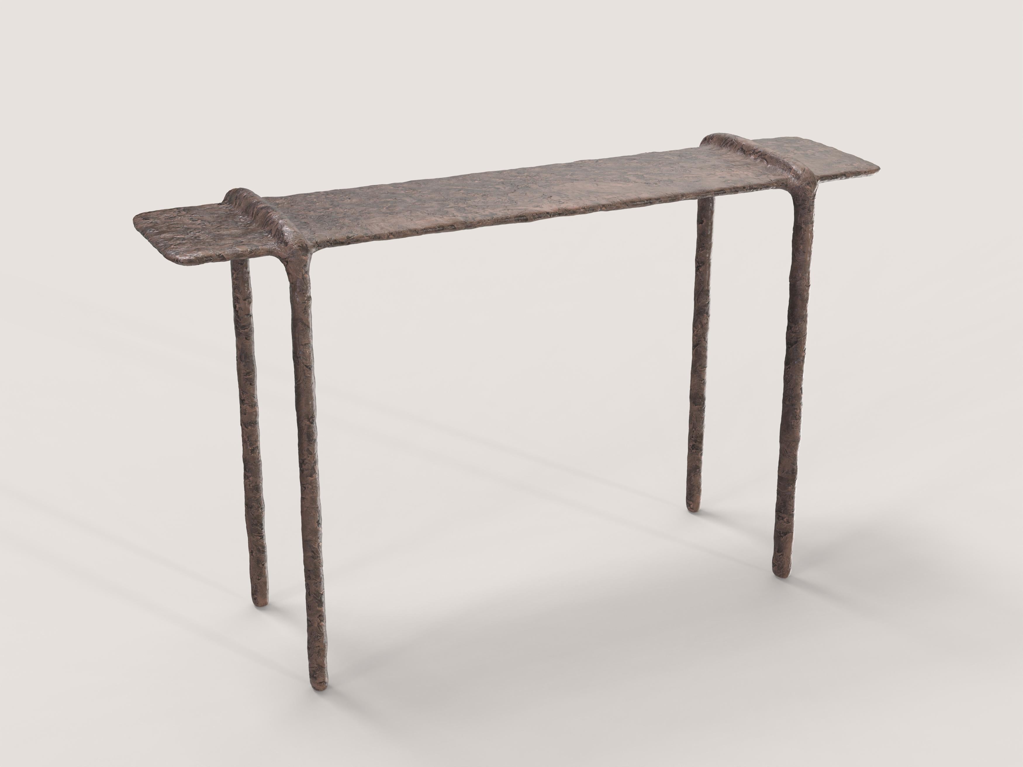 Cast Contemporary Limited Edition Bronze Console, Ala V3 by Edizione Limitata For Sale