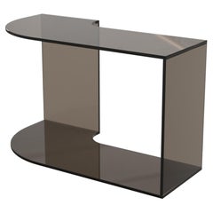 Table contemporaine en verre et bronze en édition limitée, Quarter V2 par Edizione Limitata