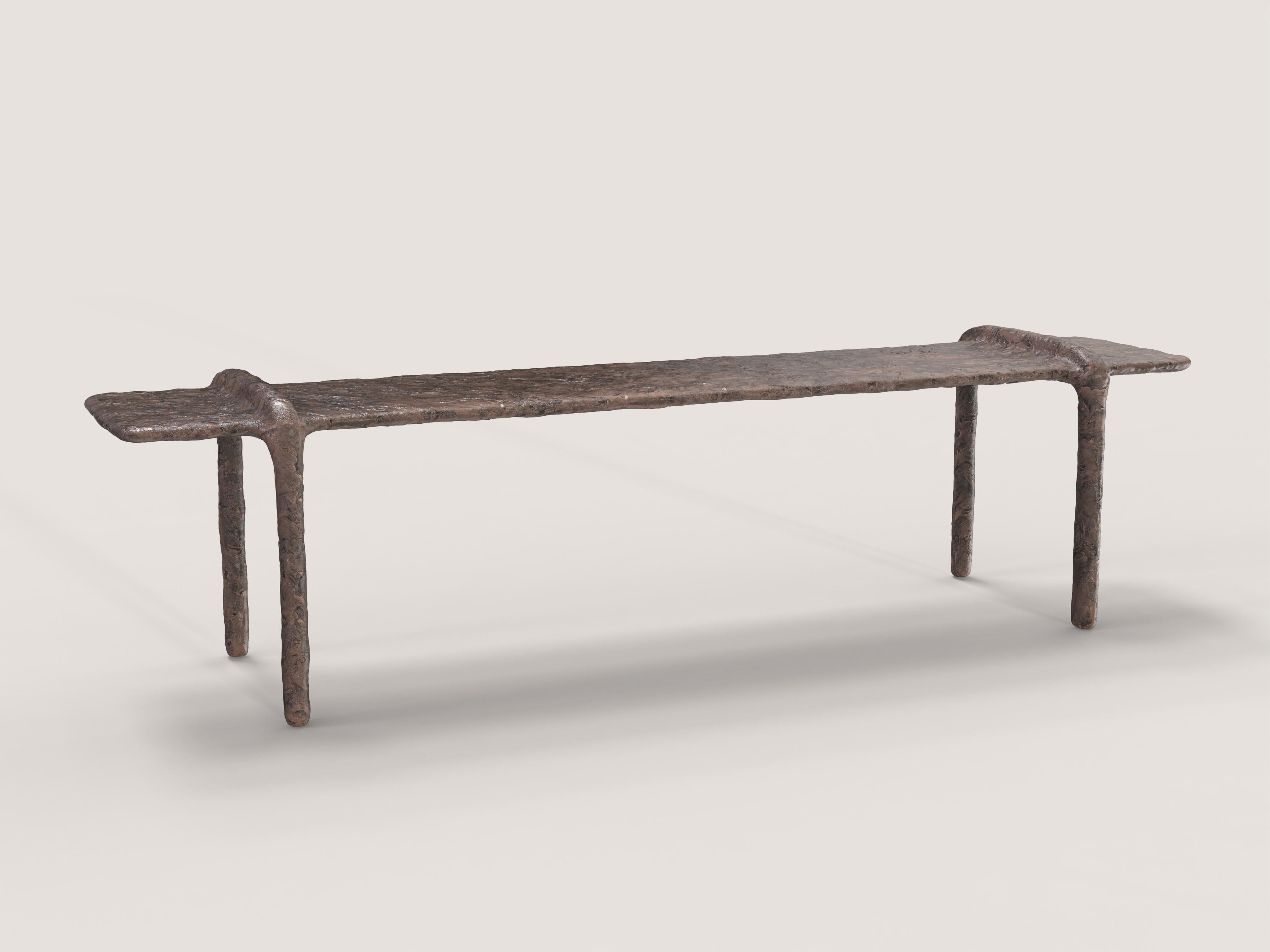 Cast Contemporary Limited Edition Bronze Low Table, Ala V2 by Edizione Limitata For Sale